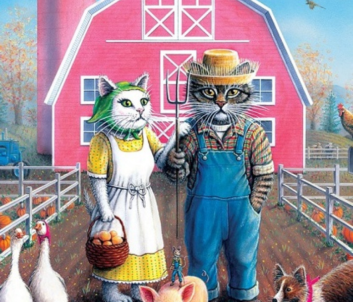 Puzzle - Art puzzle - Farmáři